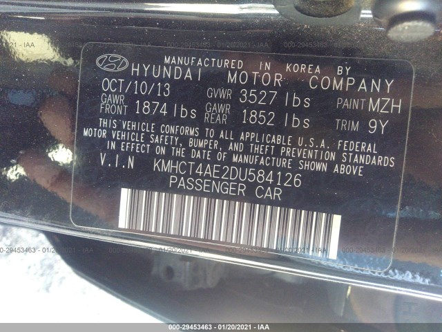 Photo 8 VIN: KMHCT4AE2DU584126 - HYUNDAI ACCENT 