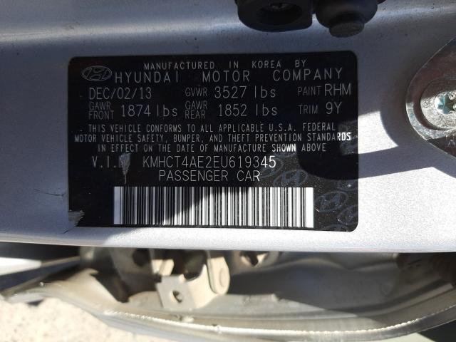 Photo 9 VIN: KMHCT4AE2EU619345 - HYUNDAI ACCENT GLS 