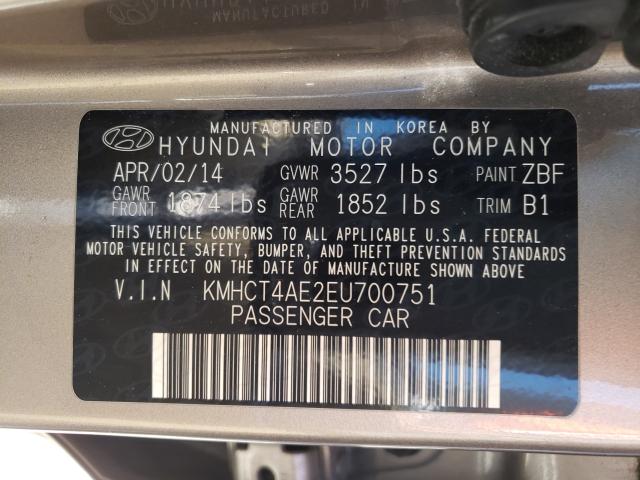 Photo 9 VIN: KMHCT4AE2EU700751 - HYUNDAI ACCENT GLS 