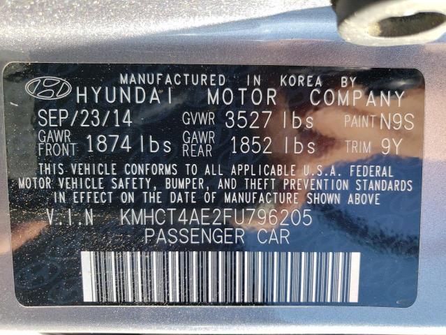 Photo 11 VIN: KMHCT4AE2FU796205 - HYUNDAI ACCENT 