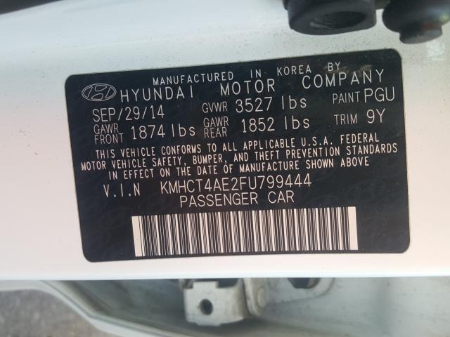 Photo 9 VIN: KMHCT4AE2FU799444 - HYUNDAI ACCENT GLS 