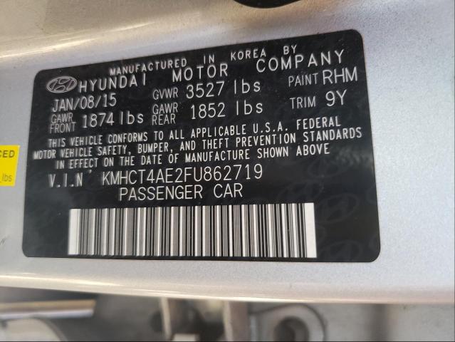 Photo 9 VIN: KMHCT4AE2FU862719 - HYUNDAI ACCENT GLS 