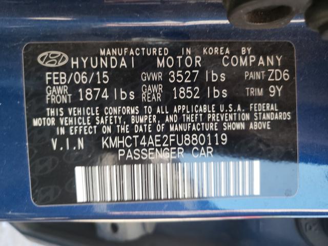 Photo 9 VIN: KMHCT4AE2FU880119 - HYUNDAI ACCENT GLS 