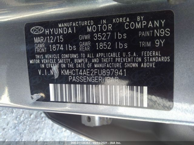 Photo 8 VIN: KMHCT4AE2FU897941 - HYUNDAI ACCENT 