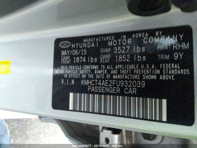 Photo 8 VIN: KMHCT4AE2FU932039 - HYUNDAI ACCENT 