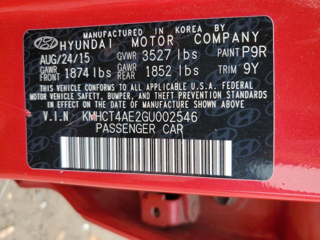 Photo 11 VIN: KMHCT4AE2GU002546 - HYUNDAI ACCENT 