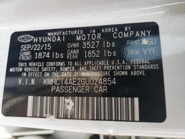 Photo 11 VIN: KMHCT4AE2GU024854 - HYUNDAI ACCENT SE 