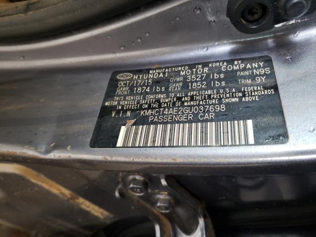 Photo 9 VIN: KMHCT4AE2GU037698 - HYUNDAI ACCENT SE 