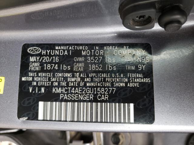 Photo 9 VIN: KMHCT4AE2GU158277 - HYUNDAI ACCENT SE 