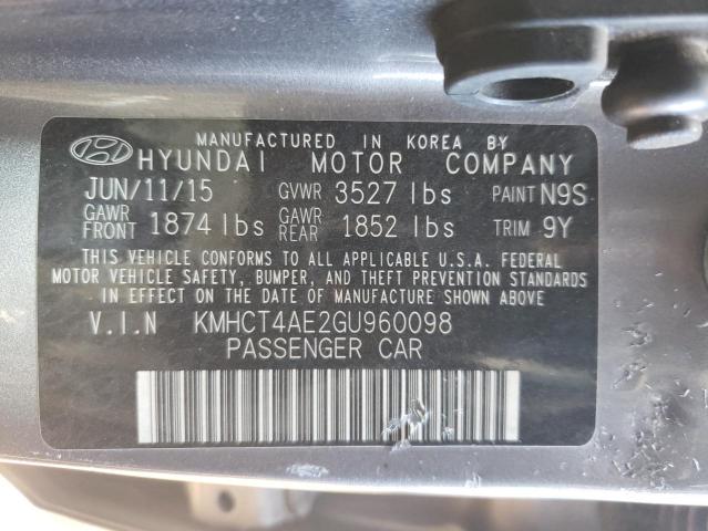 Photo 11 VIN: KMHCT4AE2GU960098 - HYUNDAI ACCENT 