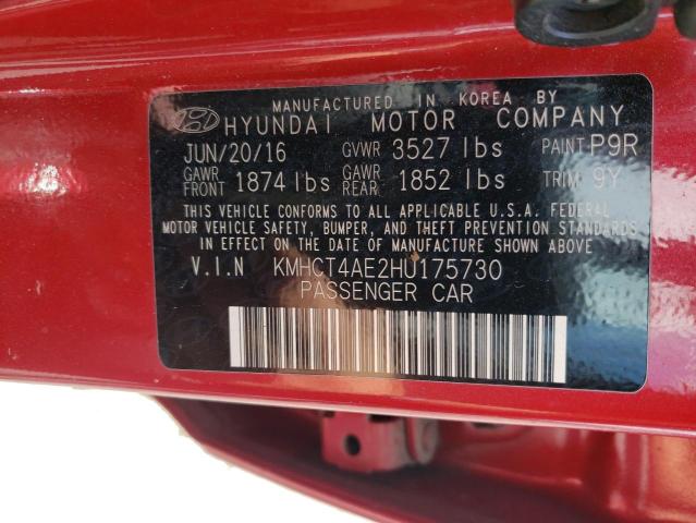 Photo 11 VIN: KMHCT4AE2HU175730 - HYUNDAI ACCENT SE 