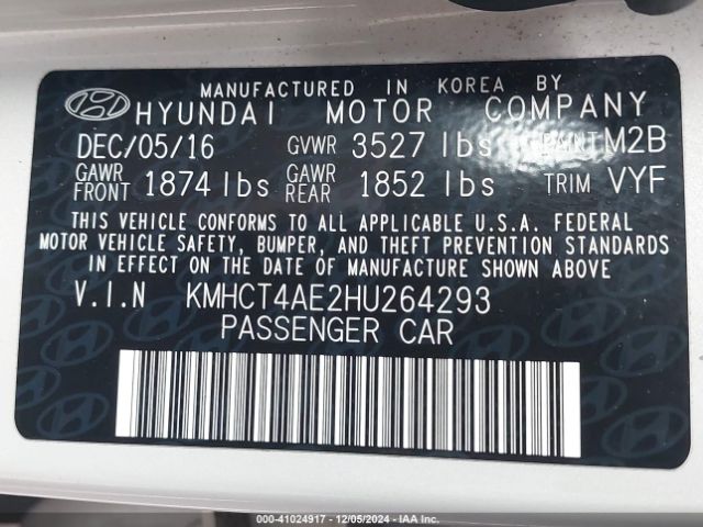 Photo 8 VIN: KMHCT4AE2HU264293 - HYUNDAI ACCENT 