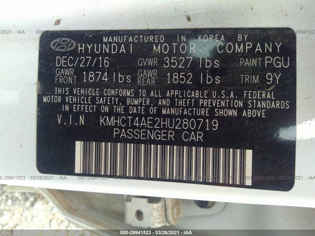 Photo 8 VIN: KMHCT4AE2HU280719 - HYUNDAI ACCENT 