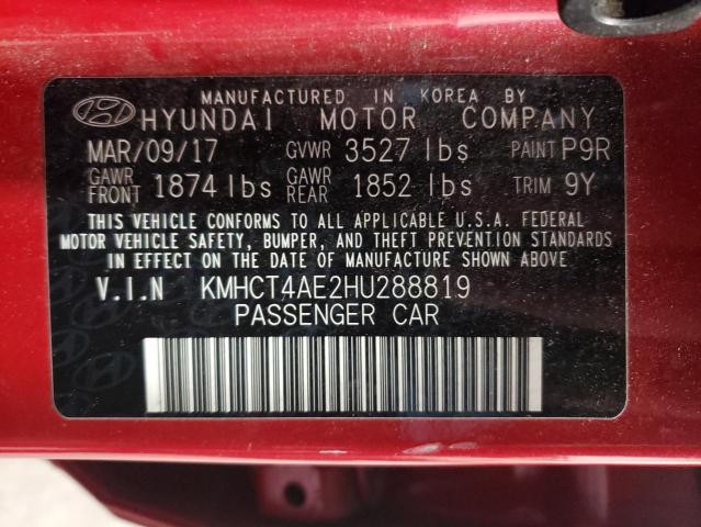 Photo 9 VIN: KMHCT4AE2HU288819 - HYUNDAI ACCENT SE 