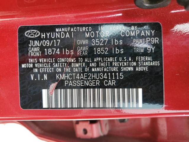 Photo 11 VIN: KMHCT4AE2HU341115 - HYUNDAI ACCENT 