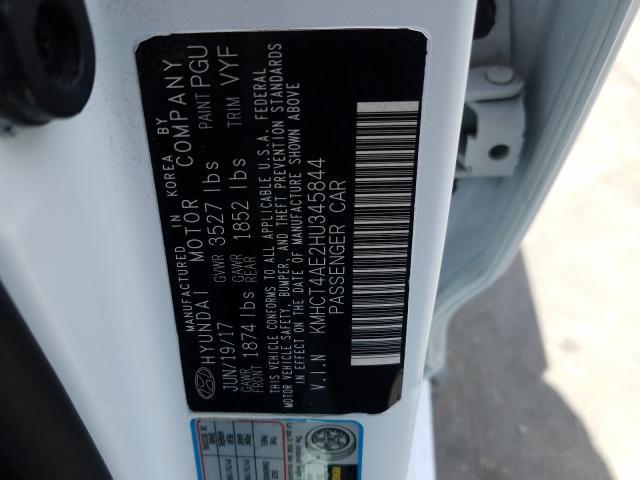 Photo 9 VIN: KMHCT4AE2HU345844 - HYUNDAI ACCENT SE 