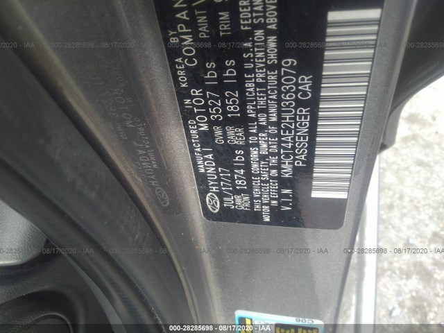 Photo 8 VIN: KMHCT4AE2HU363079 - HYUNDAI ACCENT 