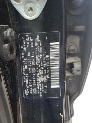 Photo 12 VIN: KMHCT4AE2HU374745 - HYUNDAI ACCENT SE 