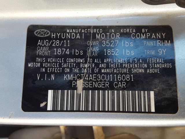 Photo 9 VIN: KMHCT4AE3CU116081 - HYUNDAI ACCENT GLS 