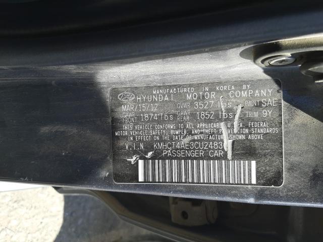 Photo 9 VIN: KMHCT4AE3CU248368 - HYUNDAI ACCENT GLS 