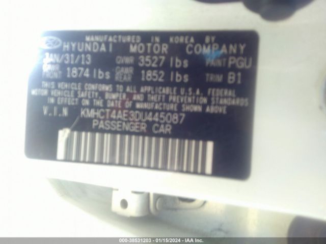 Photo 8 VIN: KMHCT4AE3DU445087 - HYUNDAI ACCENT 