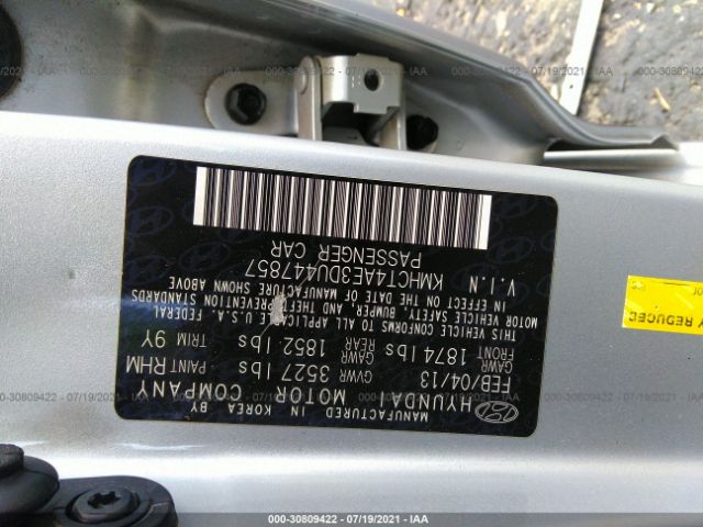 Photo 8 VIN: KMHCT4AE3DU447857 - HYUNDAI ACCENT 