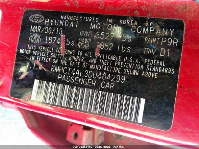 Photo 8 VIN: KMHCT4AE3DU464299 - HYUNDAI ACCENT 