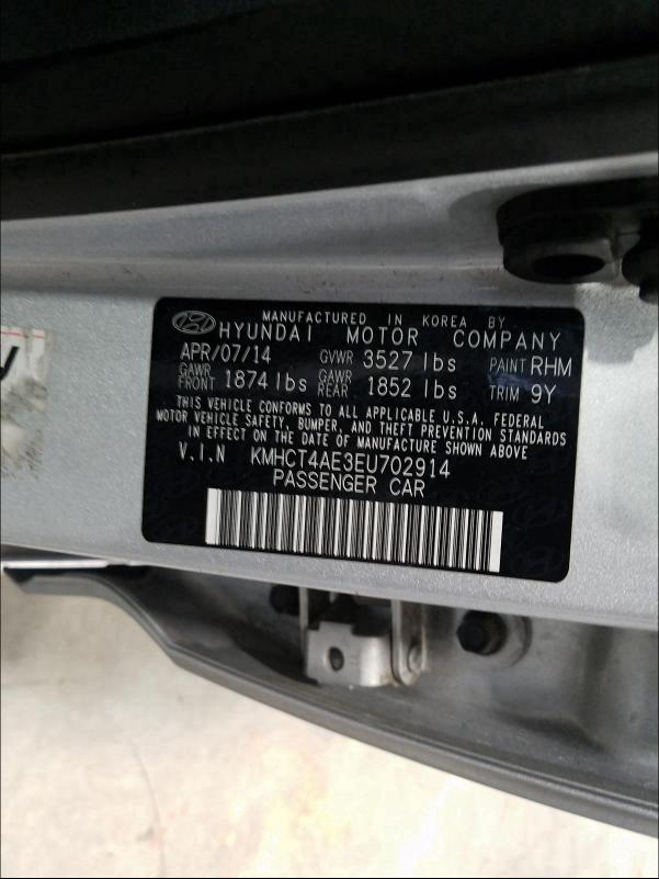 Photo 9 VIN: KMHCT4AE3EU702914 - HYUNDAI ACCENT GLS 