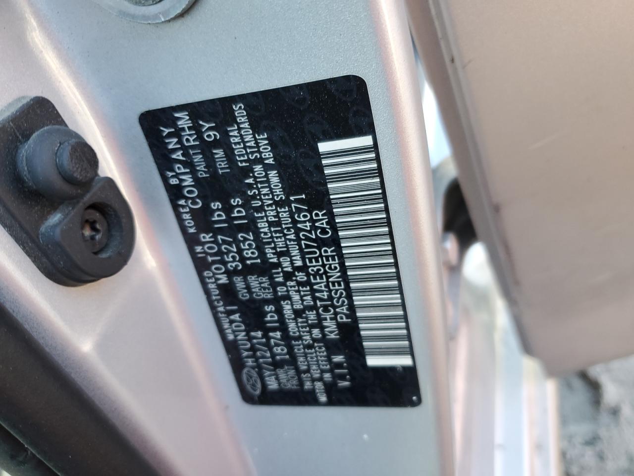 Photo 12 VIN: KMHCT4AE3EU724671 - HYUNDAI ACCENT 