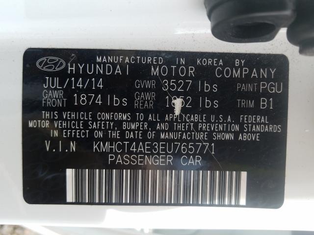 Photo 9 VIN: KMHCT4AE3EU765771 - HYUNDAI ACCENT GLS 