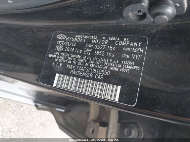 Photo 8 VIN: KMHCT4AE3FU810550 - HYUNDAI ACCENT 