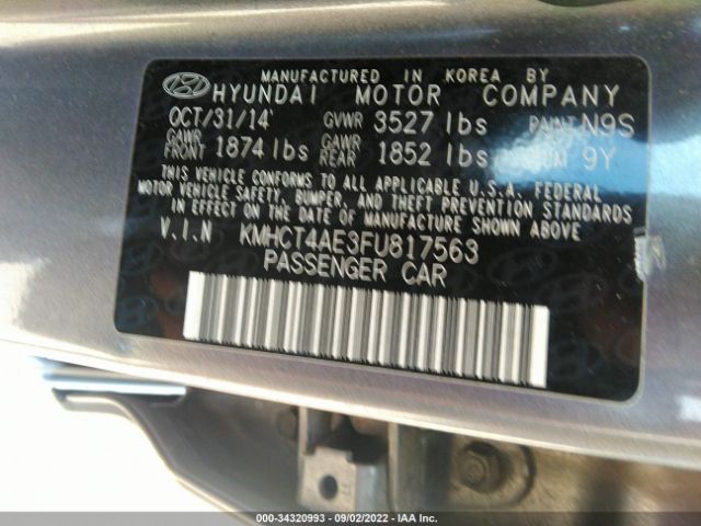 Photo 8 VIN: KMHCT4AE3FU817563 - HYUNDAI ACCENT 