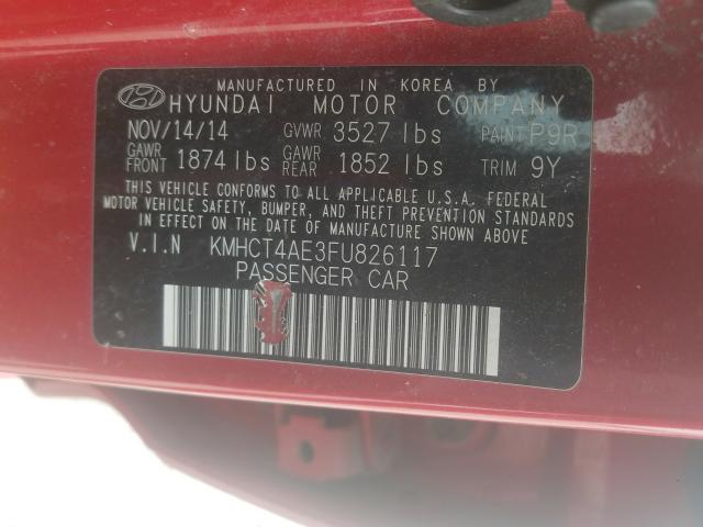 Photo 9 VIN: KMHCT4AE3FU826117 - HYUNDAI ACCENT GLS 