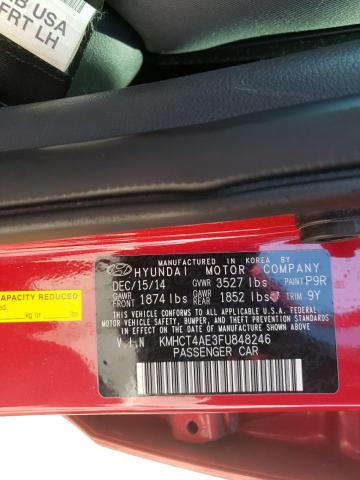 Photo 9 VIN: KMHCT4AE3FU848246 - HYUNDAI ACCENT GLS 