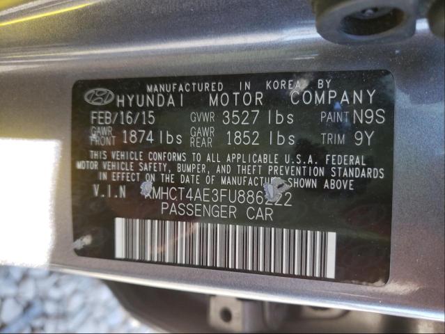 Photo 9 VIN: KMHCT4AE3FU886222 - HYUNDAI ACCENT GLS 