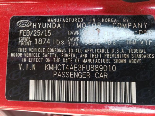 Photo 11 VIN: KMHCT4AE3FU889010 - HYUNDAI ACCENT 