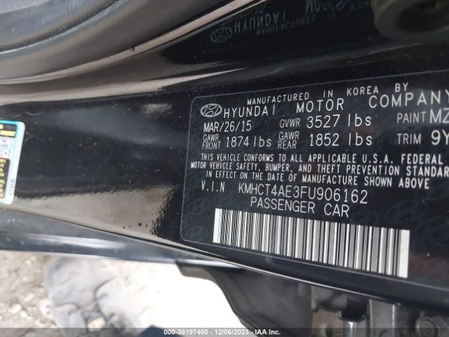 Photo 8 VIN: KMHCT4AE3FU906162 - HYUNDAI ACCENT 