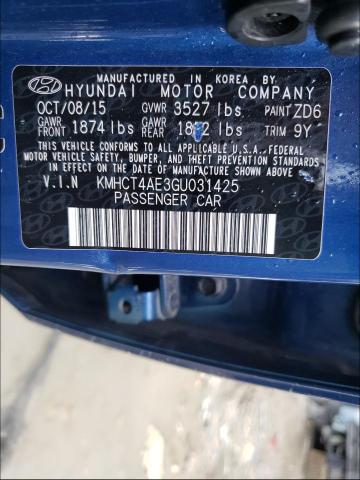 Photo 9 VIN: KMHCT4AE3GU031425 - HYUNDAI ACCENT SE 