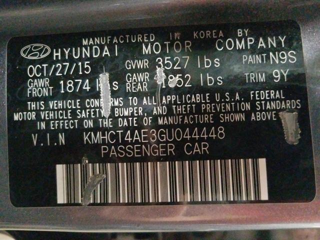 Photo 9 VIN: KMHCT4AE3GU044448 - HYUNDAI ACCENT SE 