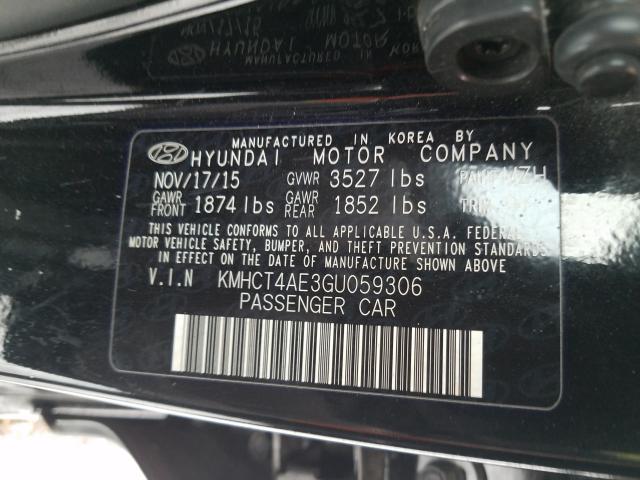 Photo 9 VIN: KMHCT4AE3GU059306 - HYUNDAI ACCENT SE 