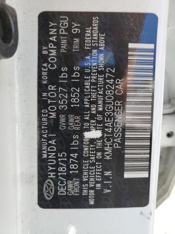 Photo 11 VIN: KMHCT4AE3GU082472 - HYUNDAI ACCENT 