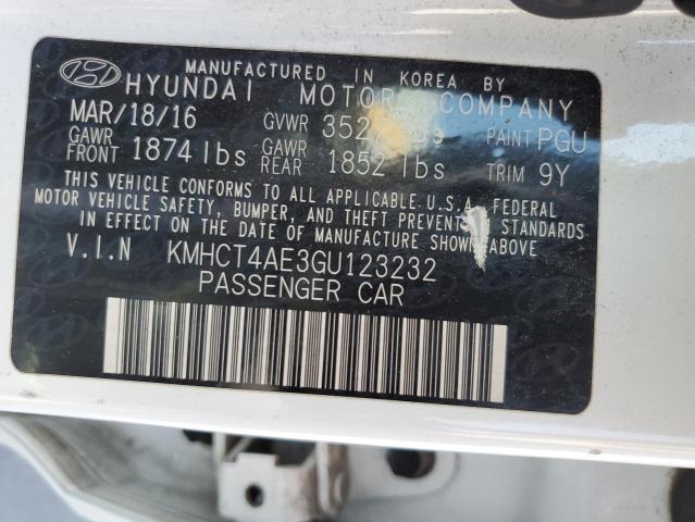 Photo 11 VIN: KMHCT4AE3GU123232 - HYUNDAI ACCENT 