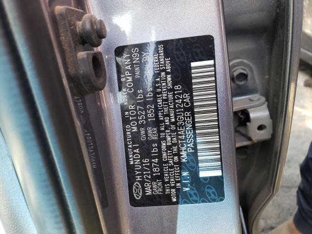 Photo 11 VIN: KMHCT4AE3GU124218 - HYUNDAI ACCENT SE 