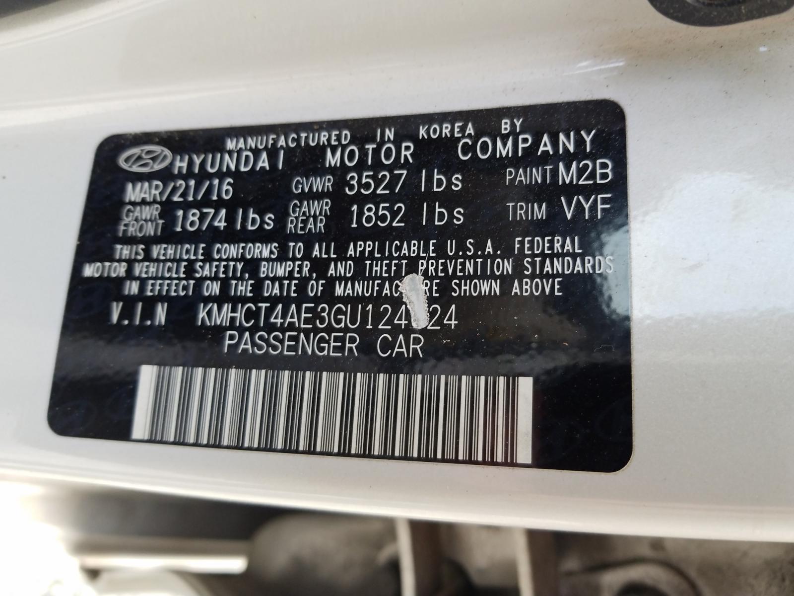 Photo 9 VIN: KMHCT4AE3GU124624 - HYUNDAI ACCENT SE 