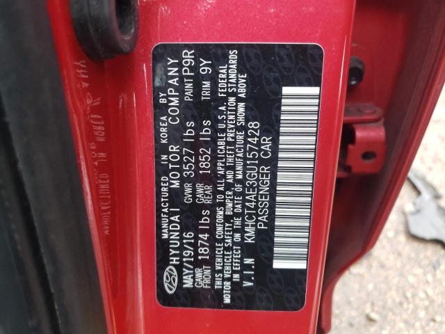 Photo 11 VIN: KMHCT4AE3GU157428 - HYUNDAI ACCENT 