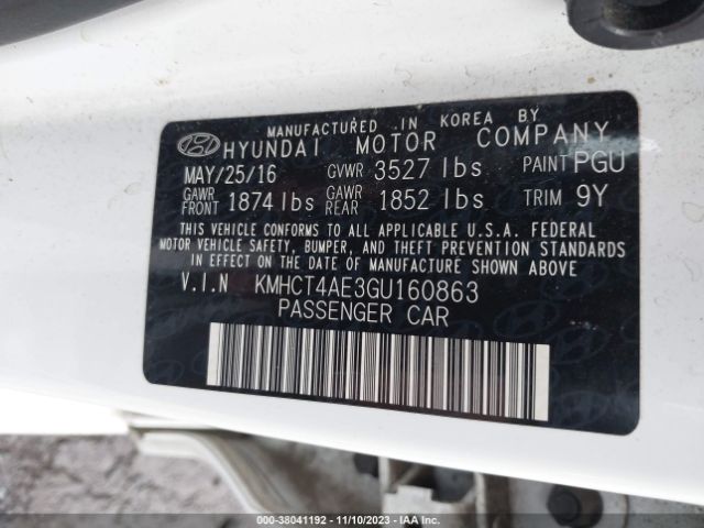 Photo 8 VIN: KMHCT4AE3GU160863 - HYUNDAI ACCENT 