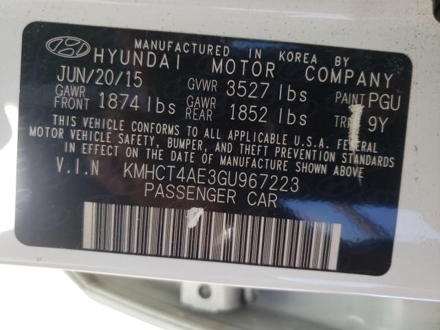 Photo 9 VIN: KMHCT4AE3GU967223 - HYUNDAI ACCENT SE 