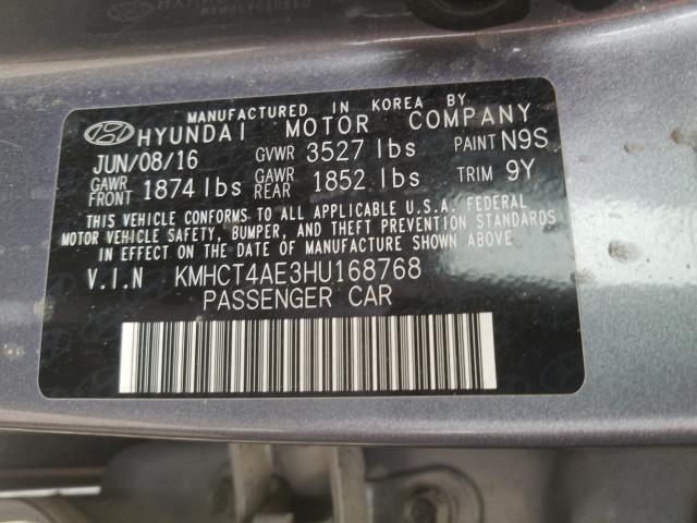 Photo 9 VIN: KMHCT4AE3HU168768 - HYUNDAI ACCENT SE 