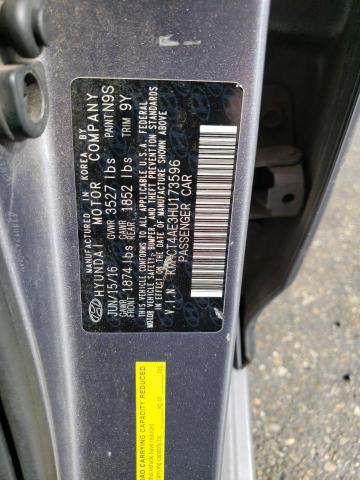 Photo 11 VIN: KMHCT4AE3HU173596 - HYUNDAI ACCENT 