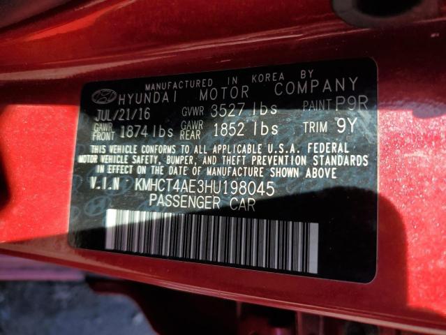 Photo 11 VIN: KMHCT4AE3HU198045 - HYUNDAI ACCENT 